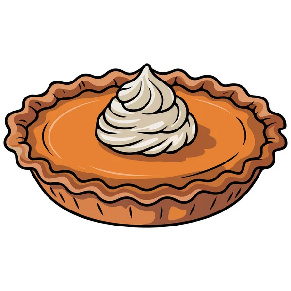 Beyaz arkaplanda izole edilmiş altın rengi balkabağı turtası.