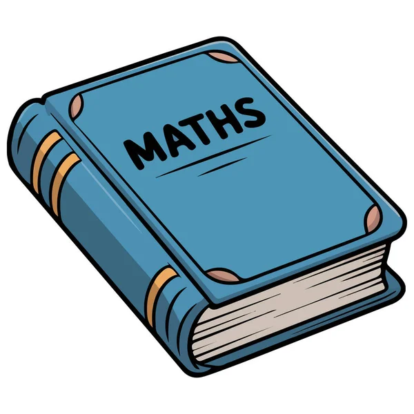 Matematik ders kitabı beyaz arkaplanda izole edilmiş vektör çizimi