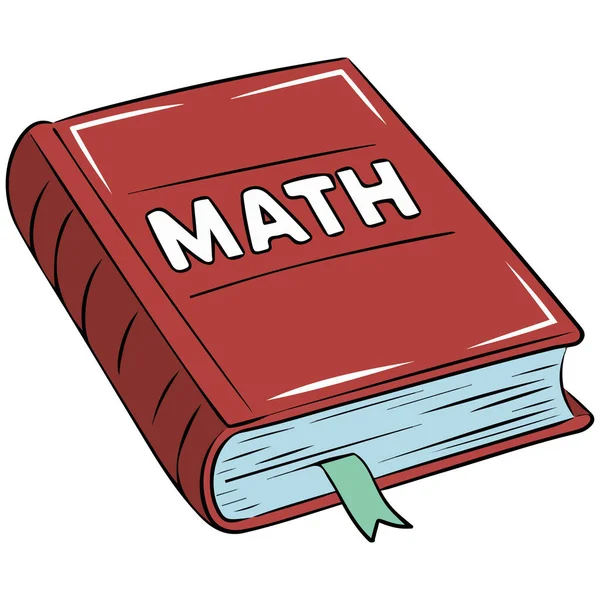 Matematik ders kitabı izole edilmiş vektör illüstrasyonu