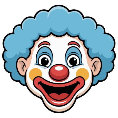 kıllı palyaço izole edilmiş vektör çizimi