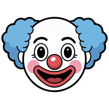 Sirk sanatçısı izole edilmiş vektör illüstrasyonuyla karşı karşıya