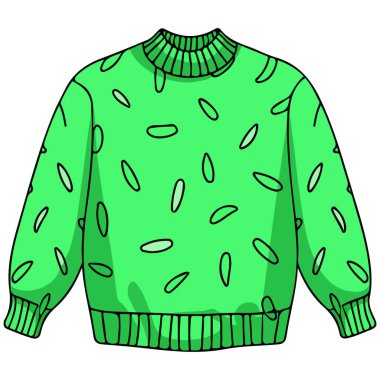 Saf turuncu süveter izole vektör çizimi