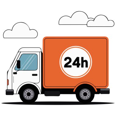 Servis minibüsü izole edilmiş vektör çizimi