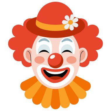 Korkunç Joker maskesi izole vektör illüstrasyonu