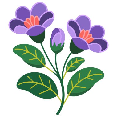 Bahar çiçeği izole edilmiş vektör çizimi