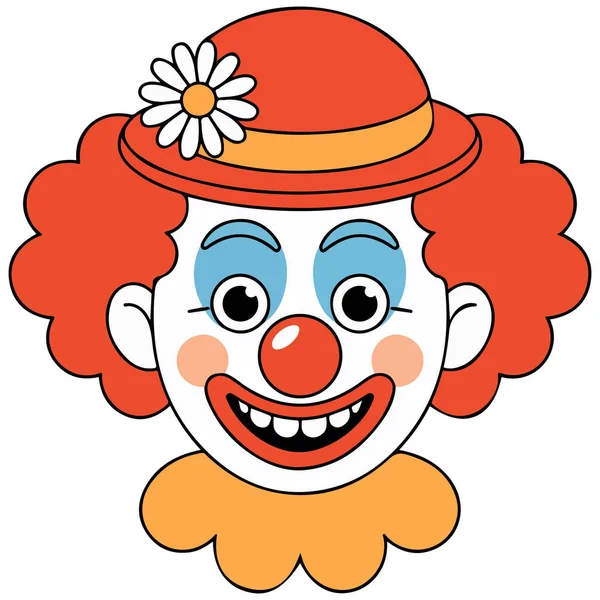 Ürkütücü palyaço maskesi izole edilmiş vektör çizimi