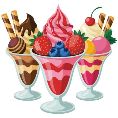 beyaz arkaplanda meyve parfe çizimi izole vektörü