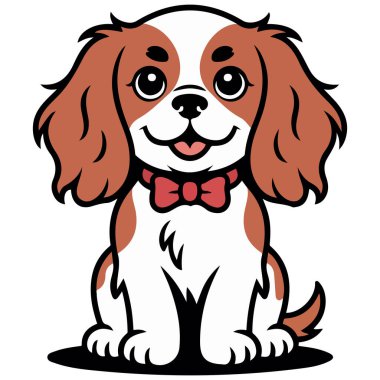 köpek beyaz arkaplanda izole vektör çizimi