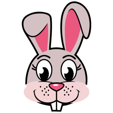 Yaklaşan yıl vektörünü temsil eden şirin tavşan beyaz arkaplan