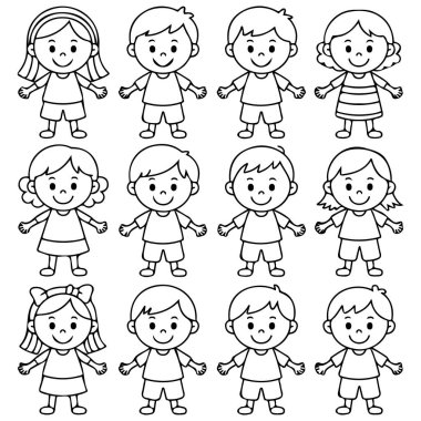 Çubuk figürü insanlar vektör izole beyaz arkaplan