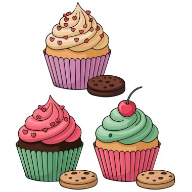 Kek renkli vektör izole edilmiş beyaz arkaplan