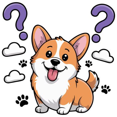 Köpek düşüncesi ifade vektörü izole edilmiş beyaz arkaplan