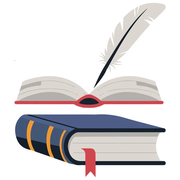 Vektör kitapları beyaz arkaplanda izole olarak okula geri ayarlandı