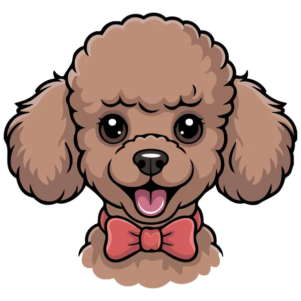 Yumuşak kulaklı, pembe dilli şirin köpek kafası ve izole edilmiş beyaz arka plan