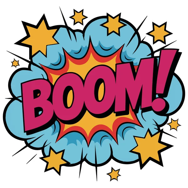 Çizgi roman ses efekti patlama harfleri vektör izole beyaz arkaplan