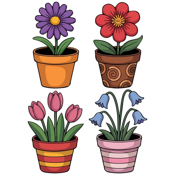 Kil çömlek vektör izole beyaz arkaplan oda bitkileri