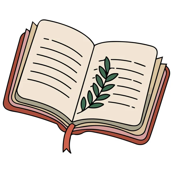 Yer imi vektörü izole edilmiş beyaz arkaplan ile kitabı aç