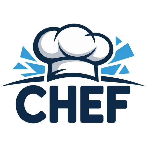 Şef şapka restoran logo vektörü izole edilmiş beyaz arkaplan