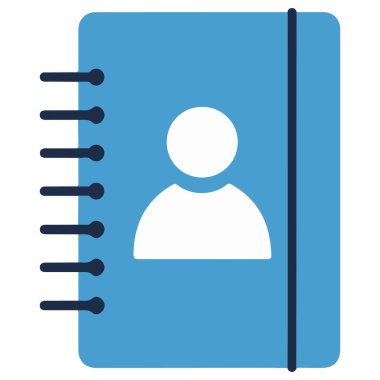 Telefon rehberi vektör simgesi beyaza izole edildi