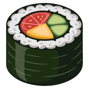 Geleneksel Kore usulü pirinç ve karışık yemek çizilmiş karalama sanatı.