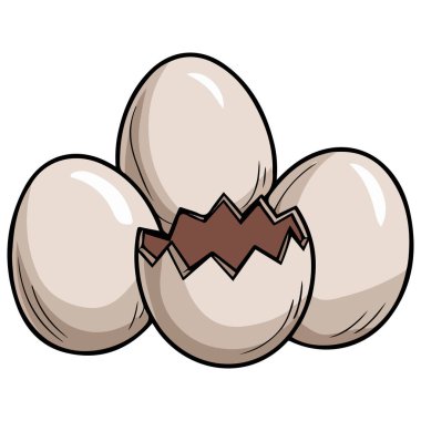 Kaplumbağa yumurtaları beyaz arka planda kumlu yuva vahşi yaşam vektör illüstrasyonunda gömülü.