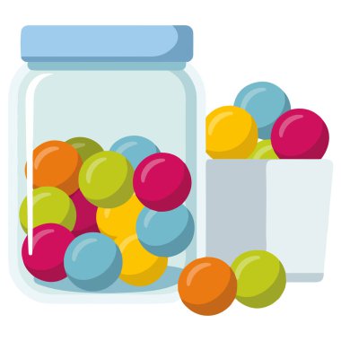 Renkli paketlenmiş şeker toplama vektörü