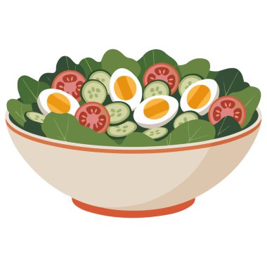 Renkli besleyici vejetaryen salata vektörü grafiği