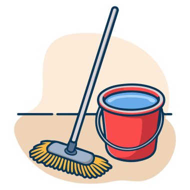 Ev temizlik sembolü vektör grafiği