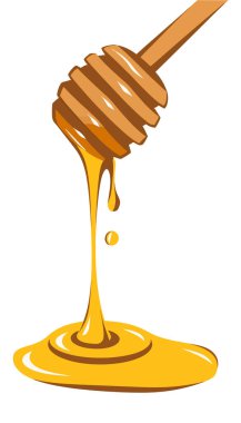 Dipper ve Bal Düz Tasarım Gradyan Yok