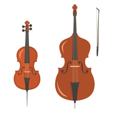 Klasik orkestra seti yaylı kemanlar, viyola, viyolonsel