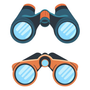 Optik Aletler Set / Teleskop, Dürbün, Opera Gözlüğü İllüstrasyonu