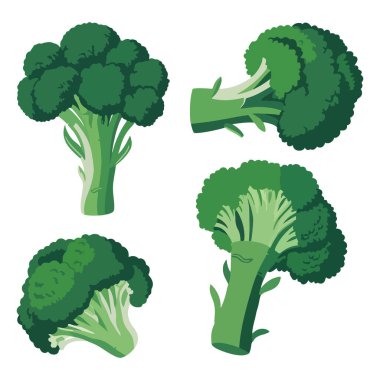 Sağlıklı beslenme seti üzerine Brokoli Lahanası