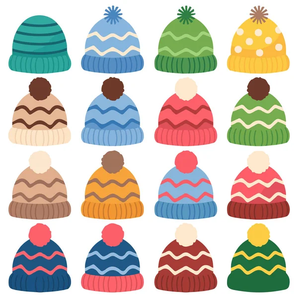 Pom pon kar tanesi vektörlü kış şapkası