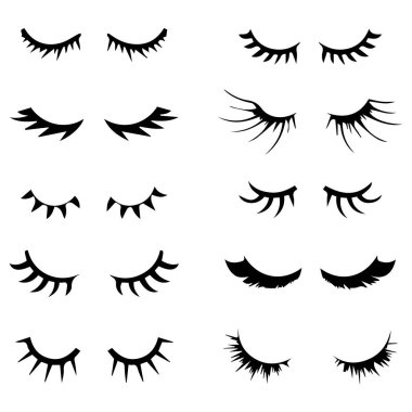 Çizgi film Kirpikleri Sevimli Kapalı Göz Kırbaçlı Kız Yüzlü Mascara Kemerli Kız