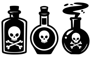 Zehirli Şişe Ürkütücü ve Cadılar Bayramı Temaları için ideal