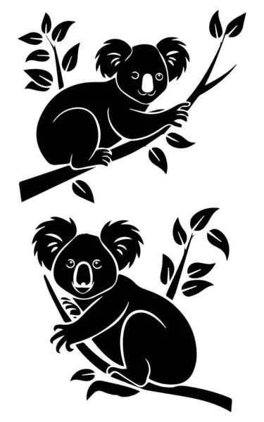 Koala Silueti Düz Çizim