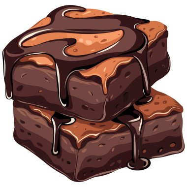 Gurme Çikolatalı Brownie Tatlı Atıştırmalık İkonunu Dilimliyor