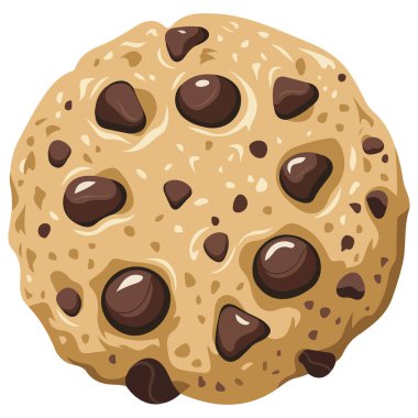 Beyaz Arkaplanda Kırıntılı Kurabiyeler Simge Çizgi Filmi Vektör İllüstrasyonu