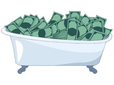 İzole edilmiş Para Küveti Doldurulmuş Küvet Banyo Resimleri