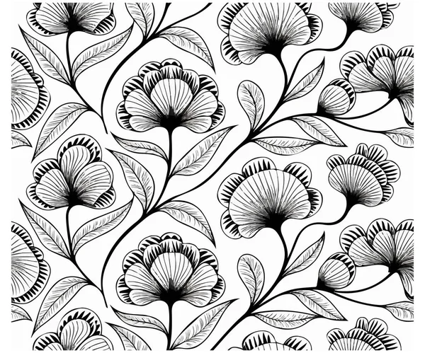 Noktalı ve Yapraklı Soyut Çiçeksiz Desen