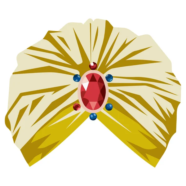 Türban Başlıklı Değerli Taşlar Altın Sultan Şapkalı