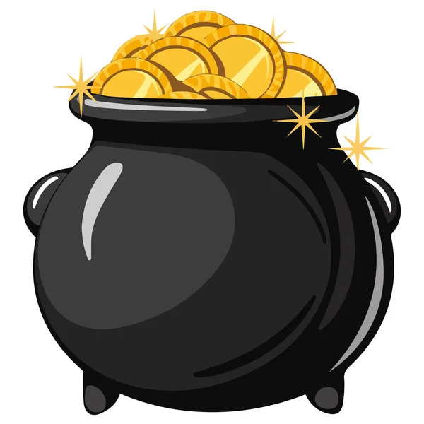 Aziz Patrick Günü Hazinesi ile altın leprikon tenceresi.