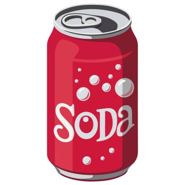 İzole Soda Kutusu Vektör Tasarımı