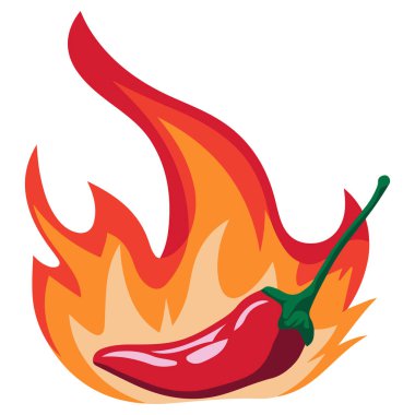 Meksika için acı biberin düz vektörü.