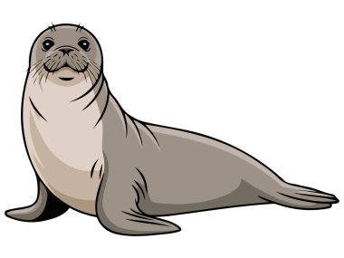 Hayvan simgesi, oyuncu vektör tasarımını mühürle