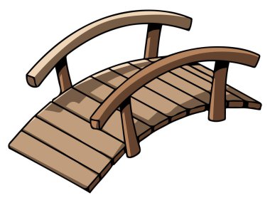 Bahçe köprüsü ikonu izometrik vektörü