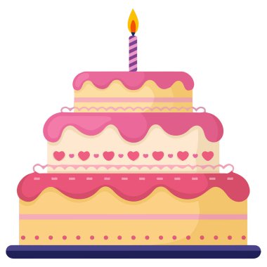 tatlı kek simge vektör çizim