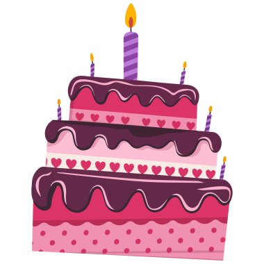 Kek ikonu vektör tasarımını kutla