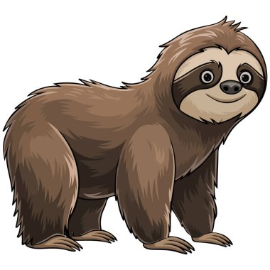 Tembel karakter vektör illüstrasyonuName