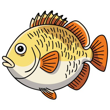 Kirpi balığı karakter simgesi vektörü